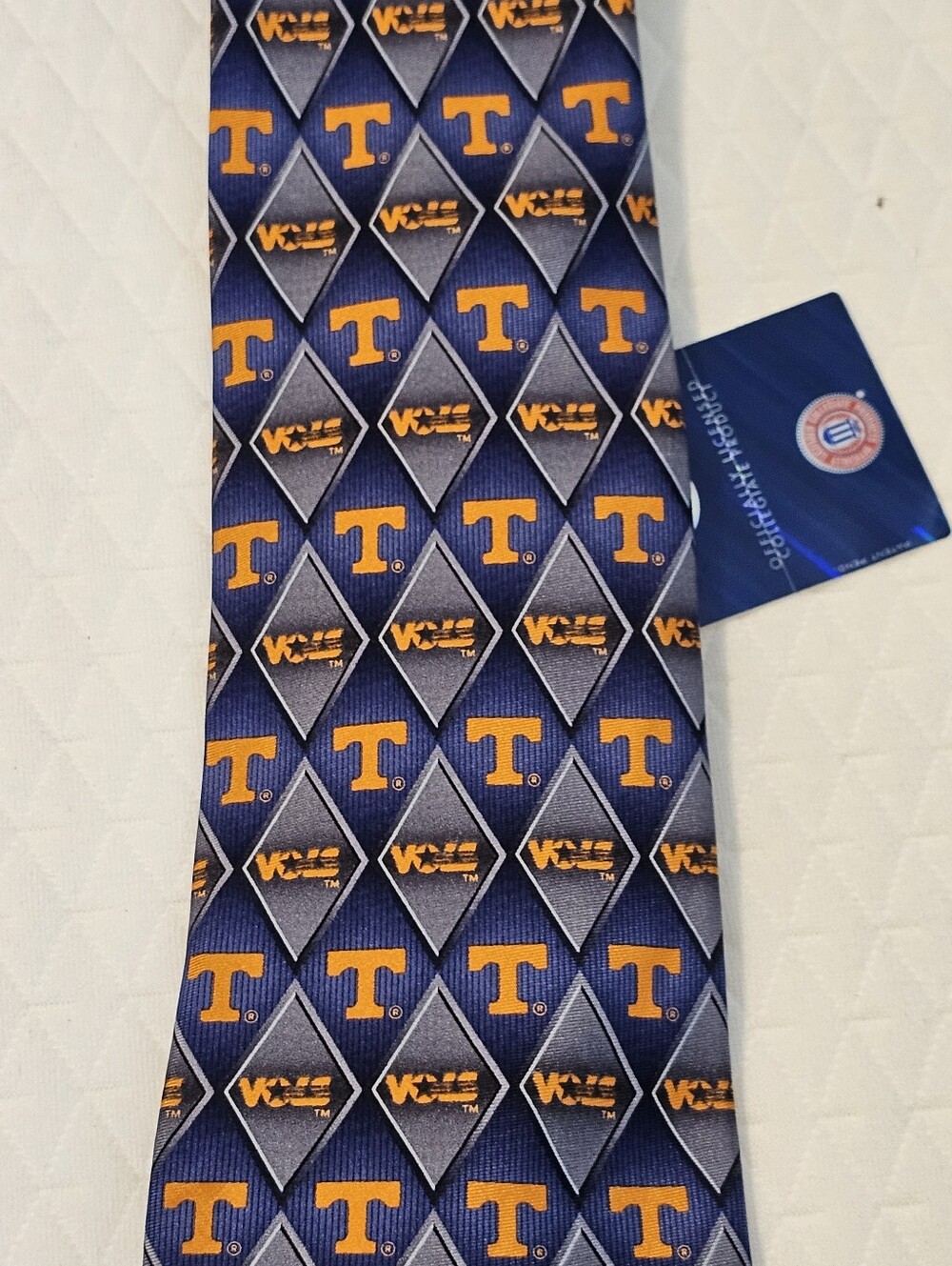 NWT Tennessee Volunteers Necktie Eagle Neckwear Diamond Logo UT Vols Blue Orange